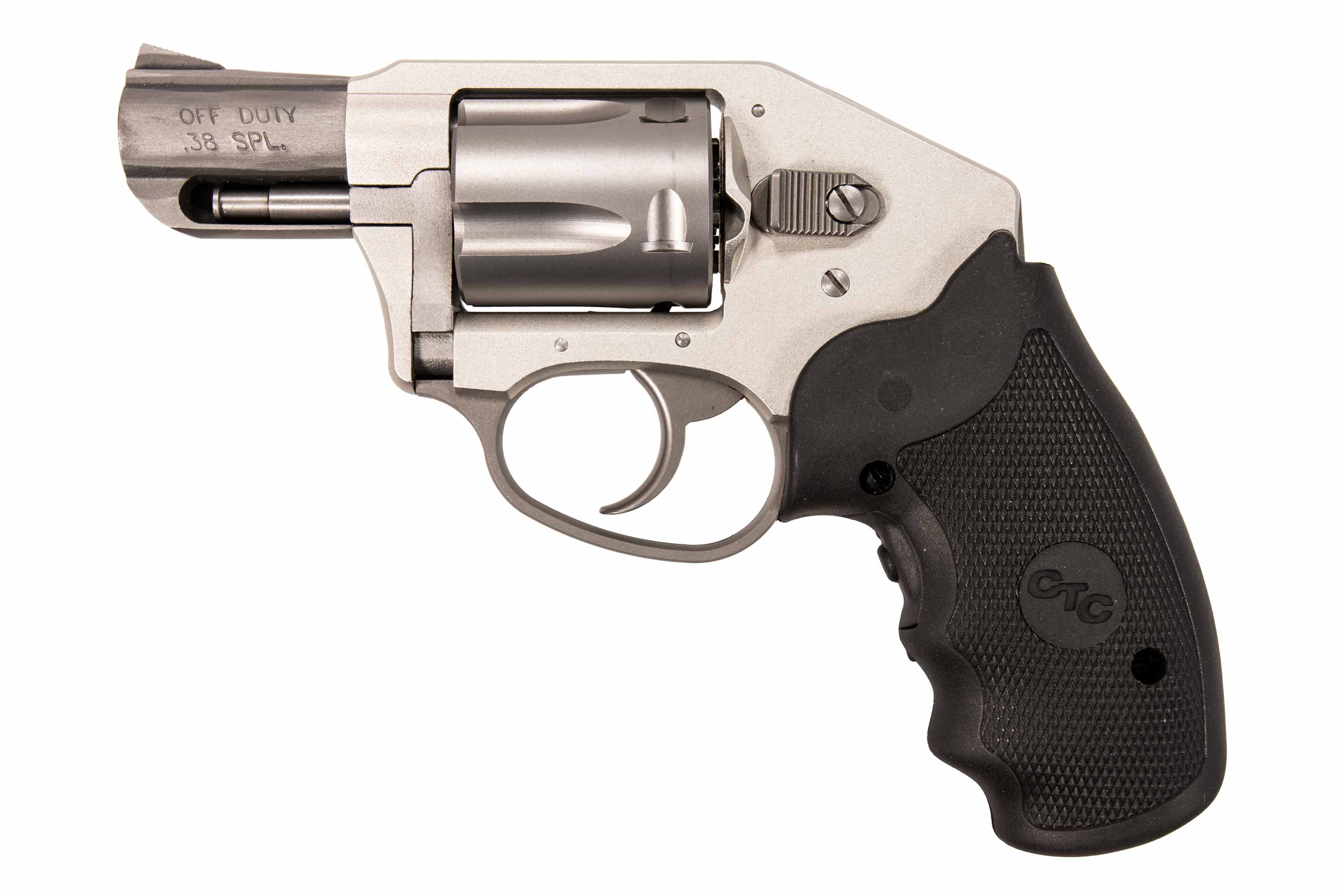 CHARTER ARMS Off Duty 38 Special 2" 5rd Revolver w/ Crimson Trace Lasergrips - Stainless