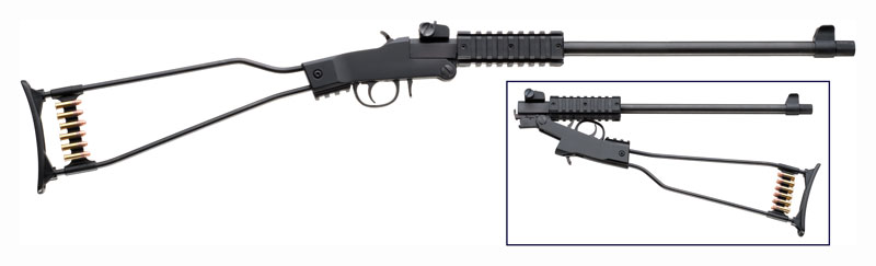 CHIAPPA FIREARMS Little Badger 22 WMR 16.5" Single Shot Folding Rifle w/ Threaded Barrel - Black