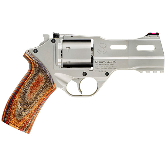 CHIAPPA FIREARMS Rhino 357 Mag 4" 6rd Revolver - Stainless / Wood