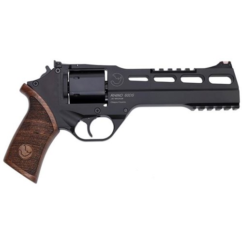 CHIAPPA FIREARMS Rhino 357 Mag 6 6rd Revolver  Black  Walnut Grips