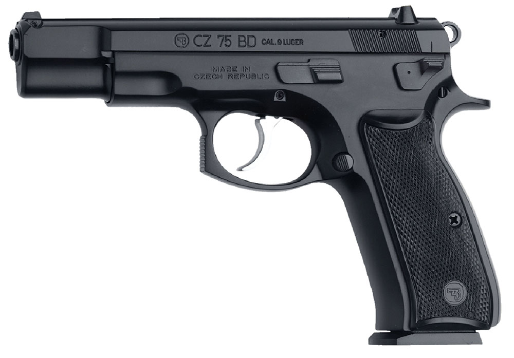 CZ-USA 75 BD 9mm 4.7" 16rd Pistol | Black Polycoat Steel Frame w/ Beavertail