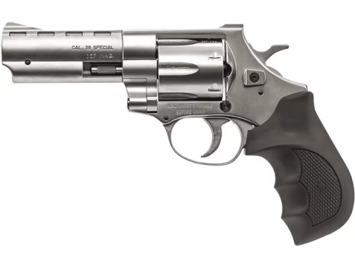 EAA Windicator 357 Mag 4" 6rd Revolver - Nickel | Rubber Grips