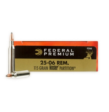 Federal Federal P2506E Premium 25 06 Rem 115 GR Nosler Partition Np 20 Bx 10 Cs