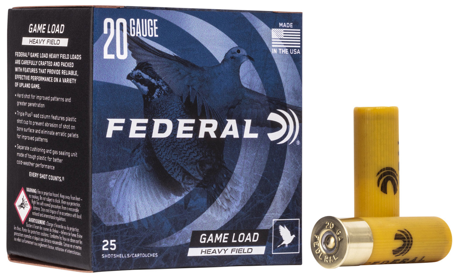 Federal FEDERAL AMMO 20Ga 2-3/4" 2-1/2DE 1oz 8 25rdGame-Shok