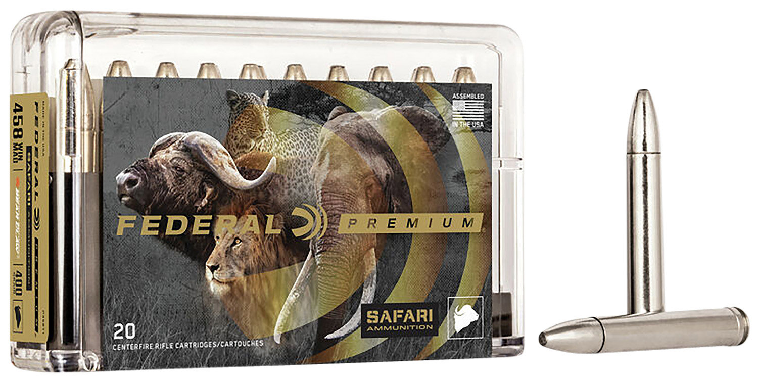 Federal FEDERAL AMMO 458 Win 400Gr Trophy Bond Bear Claw Cape-Shok 20rd