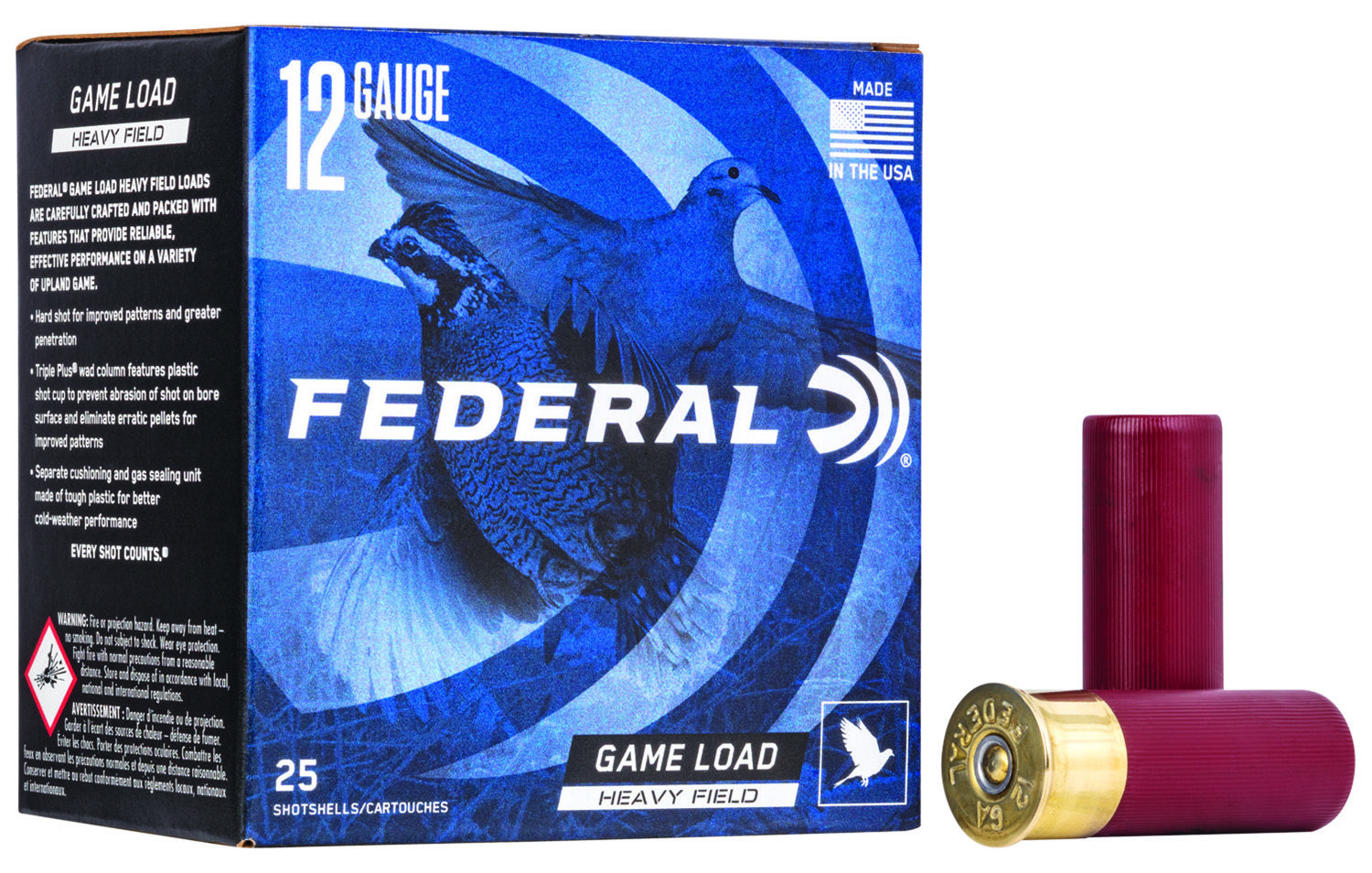 FEDERAL GAME SHOK 12GA 2.75″ – 1-1/4OZ. #7.5 25RD 10BX/CS