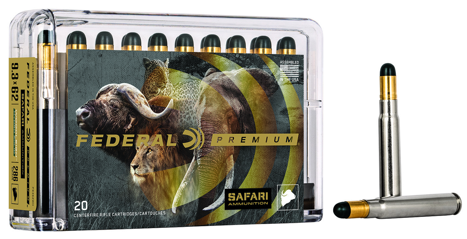 Federal Federal P9374WH Premium Cape Shok 9.3Mmx74R 286 GR Woodleigh Hydro Solid Whcs 20 Bx 10 Cs