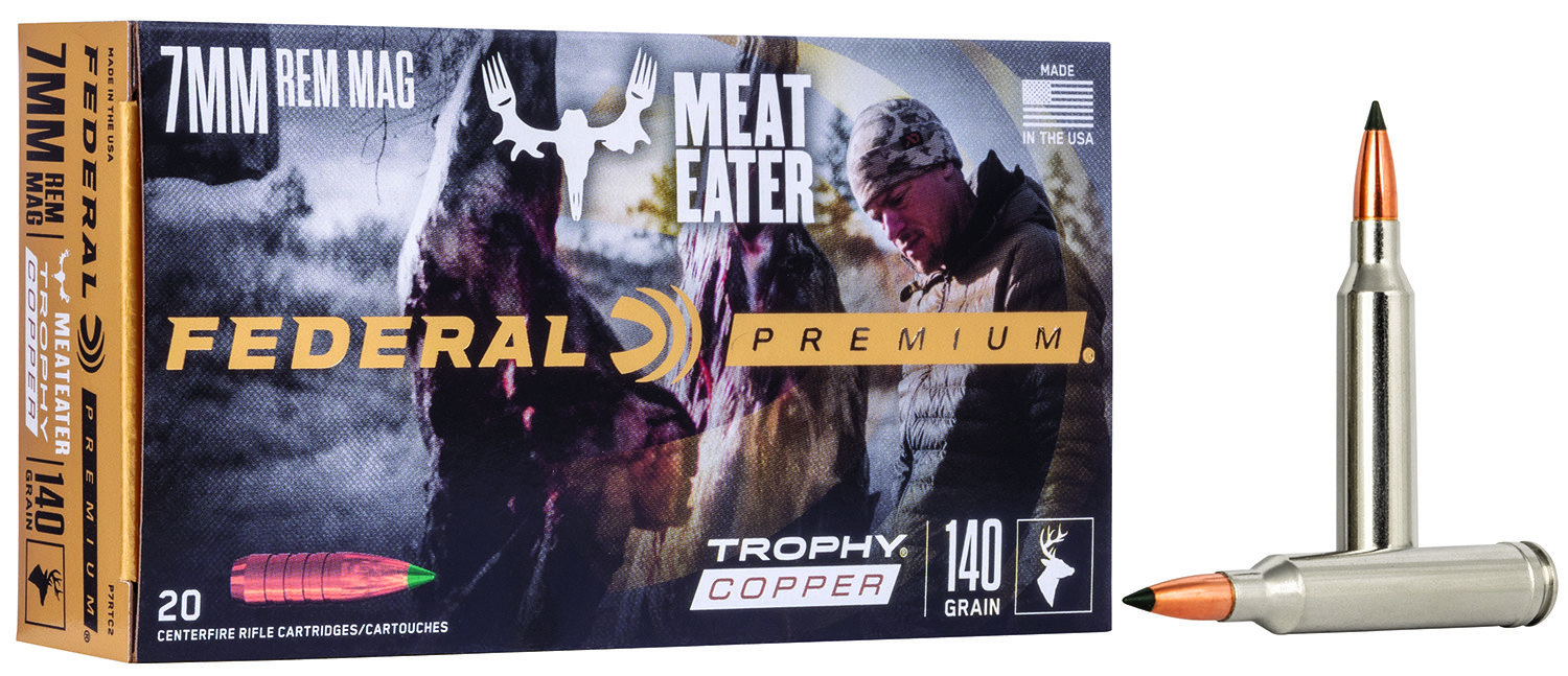 Federal Federal P7RTC2 Premium 7mm Rem Mag 140 GR Trophy Copper Tc 20 Bx 10 Cs