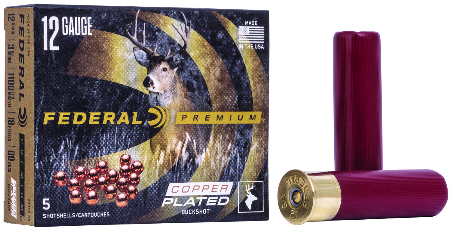 Federal FEDERAL AMMO 12Ga 3-1/2"" Mag 18 Pellets-00 Buck 5rd Vital-Shok