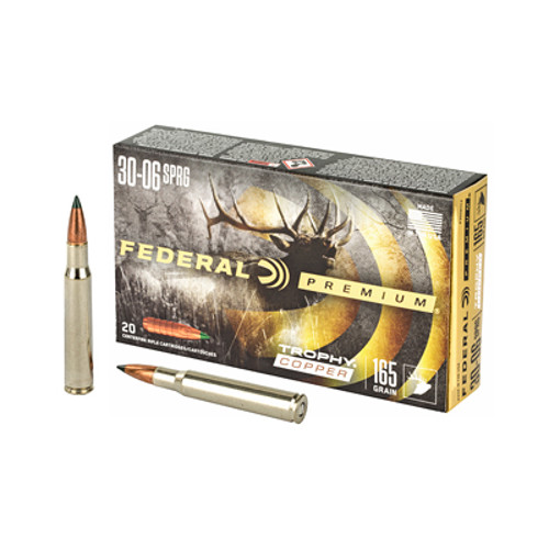 FEDERAL AMMO 30-06 165Gr Trophy Copper Vital-Shok 20rd