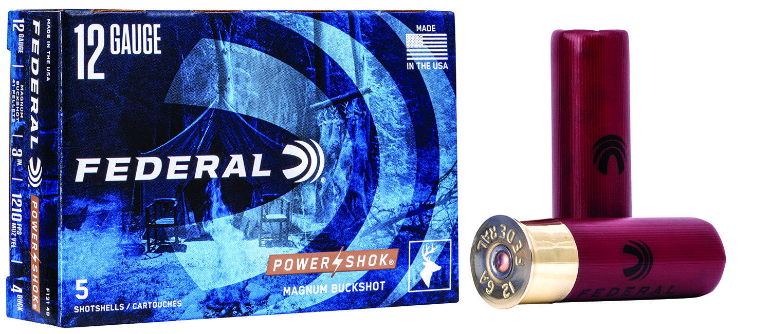 Federal FEDERAL AMMO 12Ga 3" Mag. 41 Pellets-4 Buck 5rd Power-Shok