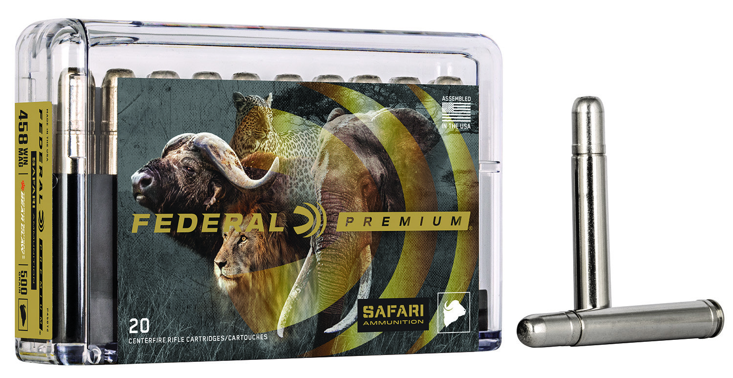 Federal FEDERAL AMMO 458 Win 500Gr Trophy Bond Bear Claw Cape-Shok 20rd