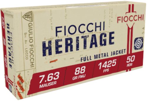 Fiocchi FIOCCHI Heritage 7.63 Mauser 88Gr FMJ Ammunition | 50 Round