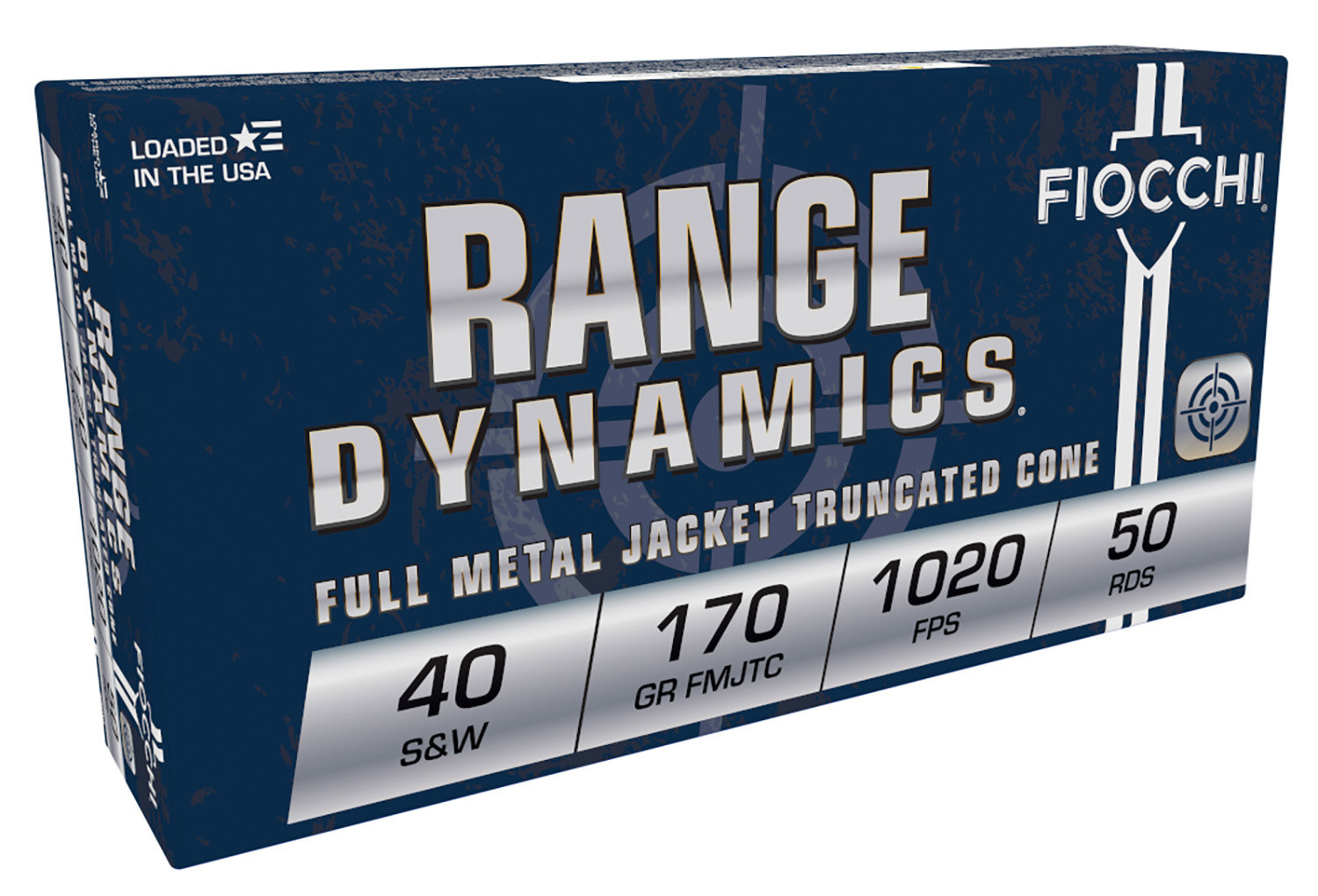 Fiocchi FIOCCHI Range Dynamics 40 S&W 170 gr Full Metal Jacket Truncated Cone Ammunition | 50 Rounds