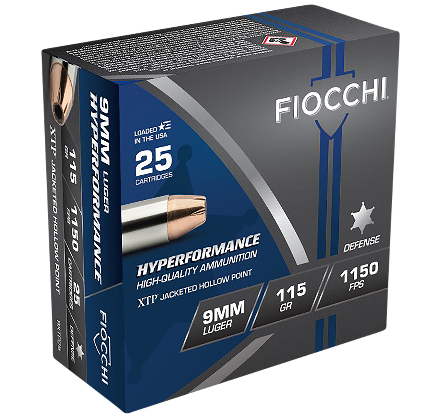 Fiocchi Fiocchi Amo 9mm Luger 115GR Xtphp 25 RD 20 Boxes Per Case 1