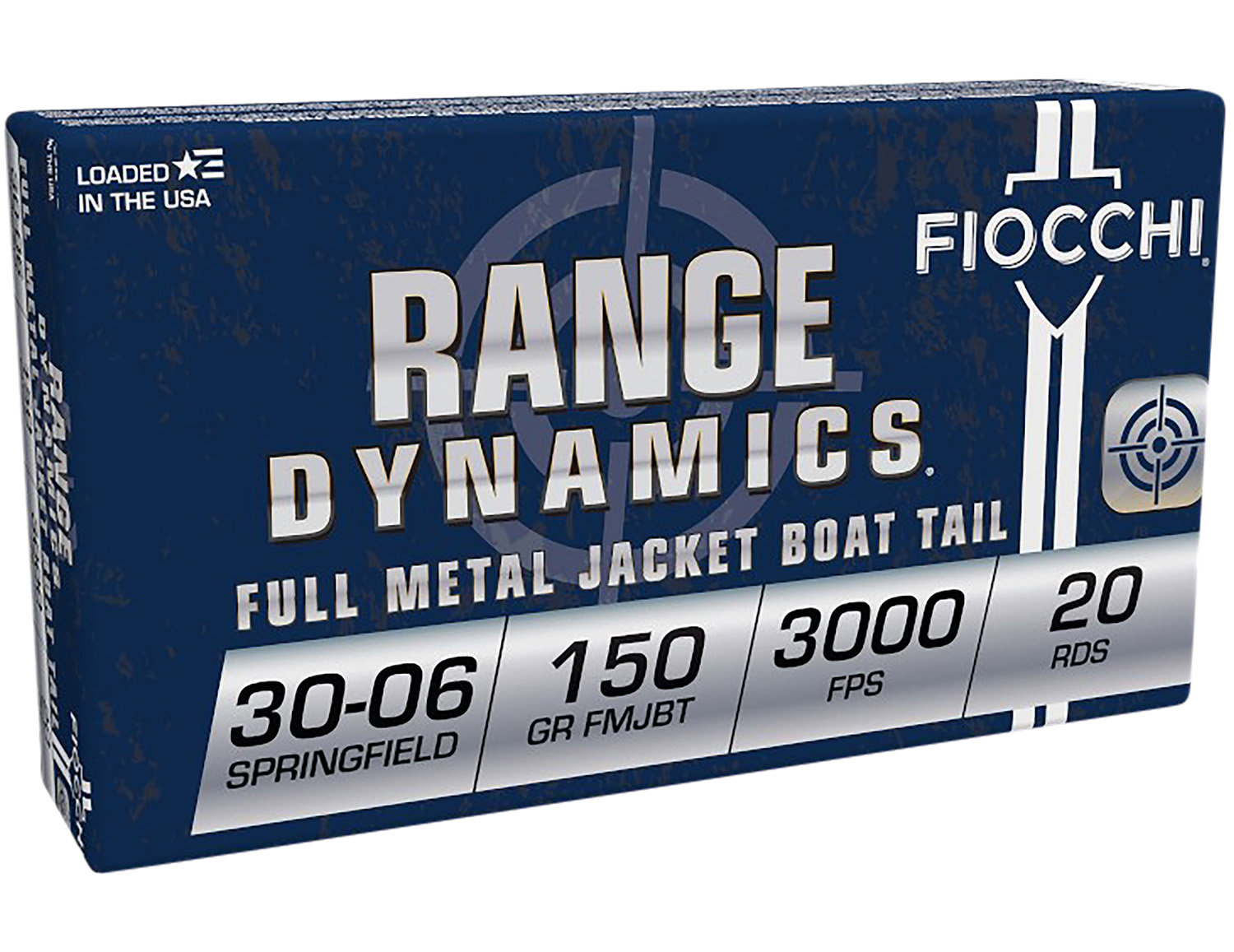 Fiocchi FIOCCHI Range Dynamics 30-06 Springfield 150 gr Full Metal Jacket Boat Tail | 20 Rounds