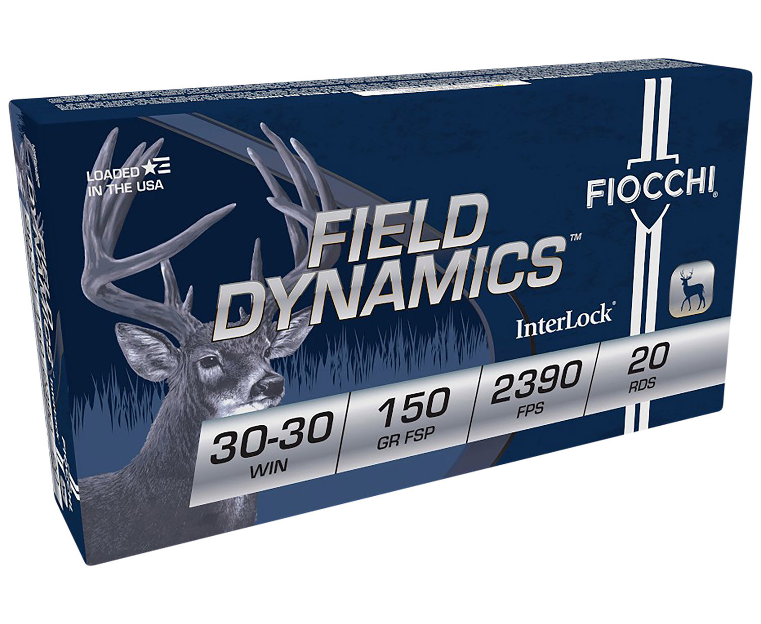 Fiocchi FIOCCHI Field Dynamics InterLock 30-30 Win 150 gr Flat Soft Point Ammunition | 20 Rounds