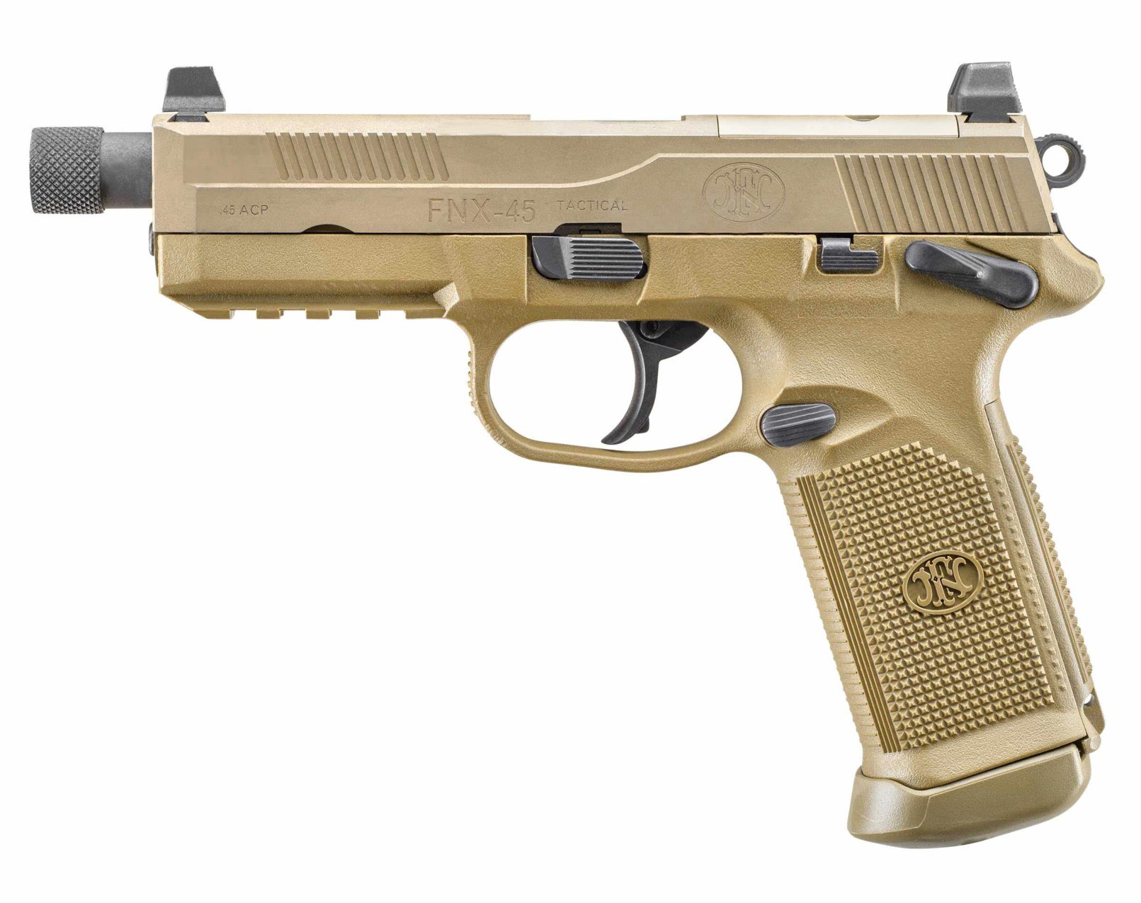 FN AMERICA FNX-45 Tactical 45 ACP 5.3″ 15rd – FDE