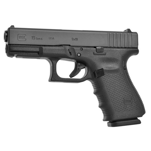 GLOCK 19 Gen4 9mm 4 15rd  Black w Fixed Sights