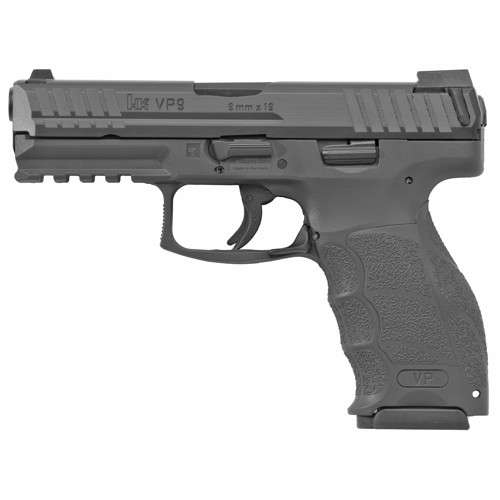 HK USA VP9 9mm 409 17rd Pistol w Ambi Mag Release  Night Sights  Black