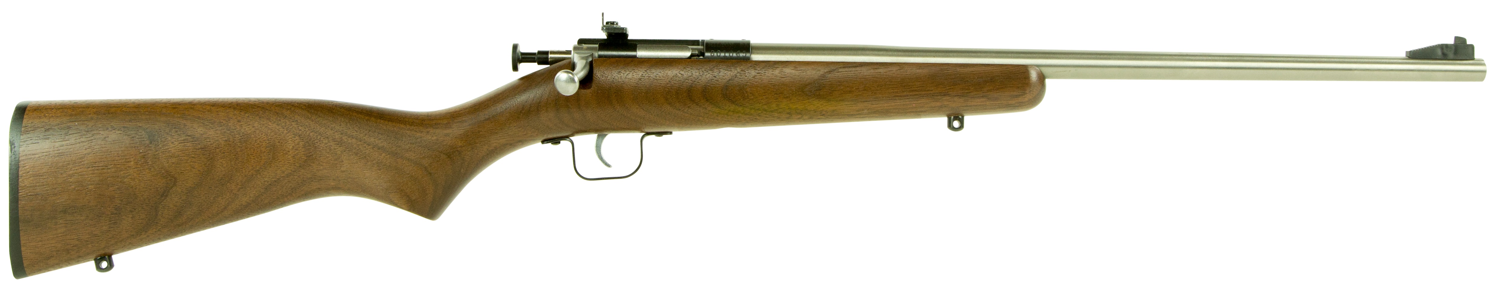 KEYSTONE Crickett 16.125" 22LR 1rd Bolt Action Rifle - Walnut / Sainless