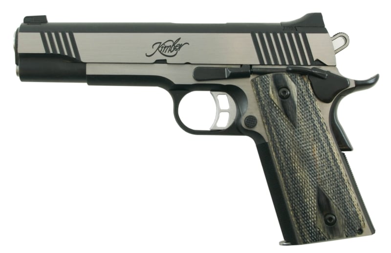 Kimber Mfg.,inc 3200122CA Eclipse Custom II (CA) 10mm 8+1 5 Brush Polished Front Serrations Stainless Steel Slide Laminated Gray/Black Double Diamond Grip