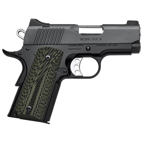 KIMBER Ultra TLE II 1911 45ACP 3 7rd Pistol w Night Sights  Black  G10 Grips