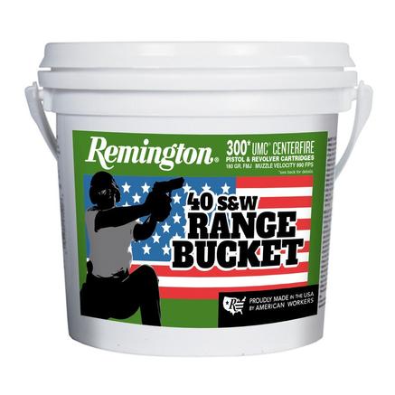 Remington REMINGTON UMC Range Bucket 40 S&W 180gr Full Metal Jacket Ammunition | 300 Rounds