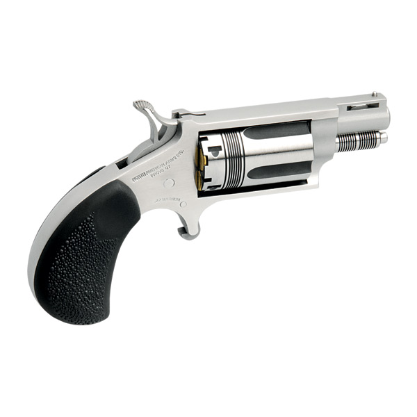 NAA The Wasp 22 WMR / 22 LR 1.13" 5rd Mini-Revolver - Stainless / Rubber Grips