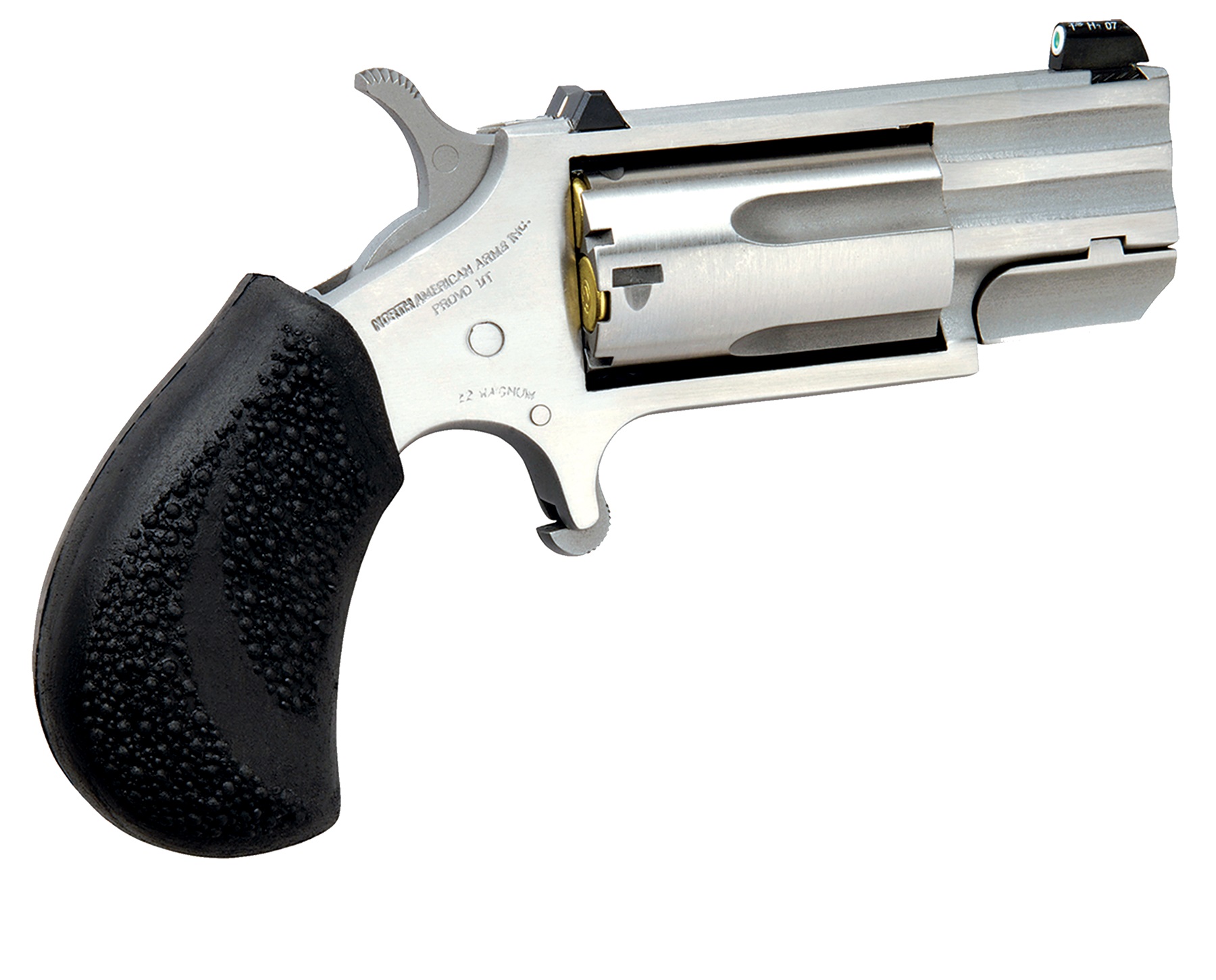 NAA Pug 22 WMR 1" 5rd Mini Revolver w/ Tritium Night Sights - Stainless