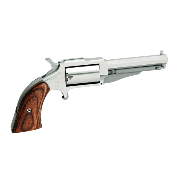 NAA The Earl 22 WMR 3" 5rd Mini-Revolver - Stainless / Rosewood Grips