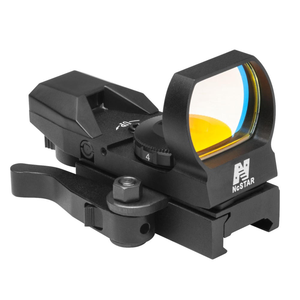 NcStar Ncstar D4BGQ Reflex Optic 1X 24X34MM 3 Moa Illuminated 4 Pattern Green CR2032 Lithium Black Anodized