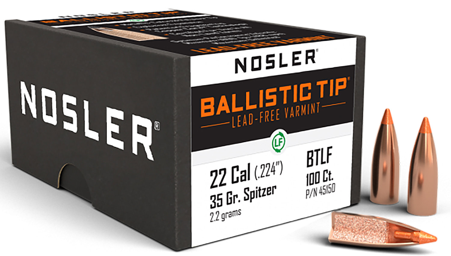 Nosler NOSLER 22 Cal 35Gr Ballistic Tip Lead Free 100rd