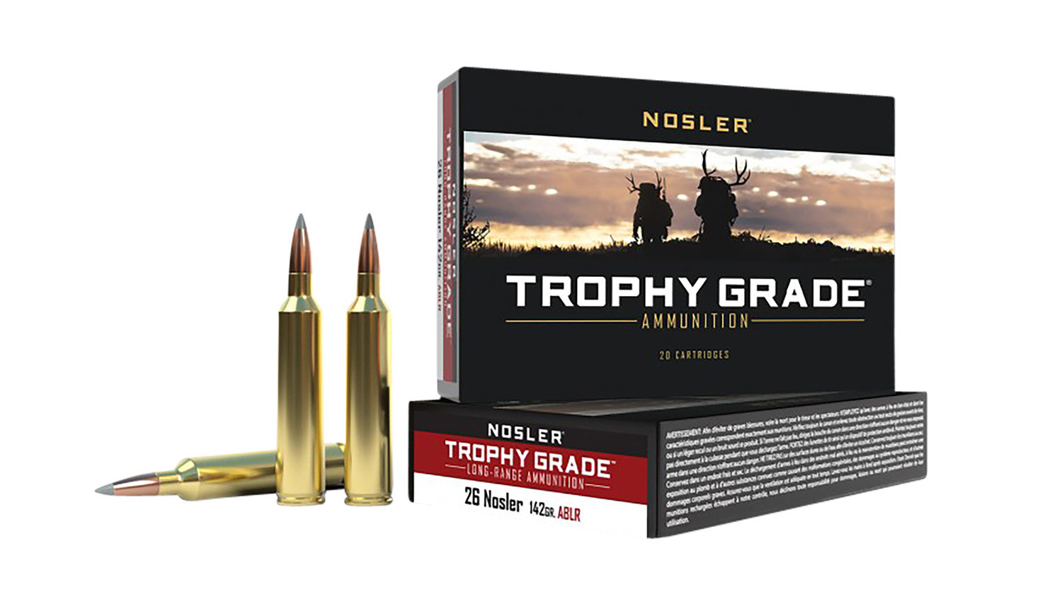 Nosler NOSLER Trophy Grade Long-Range 26 Nosler 142 gr Spitzer AccuBond Ammunition | 20 Rounds