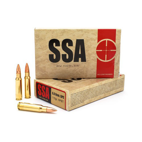 Nosler NOSLER 6.8mm SPC SSA 115Gr Custom Compt OTM HPBT 20rd