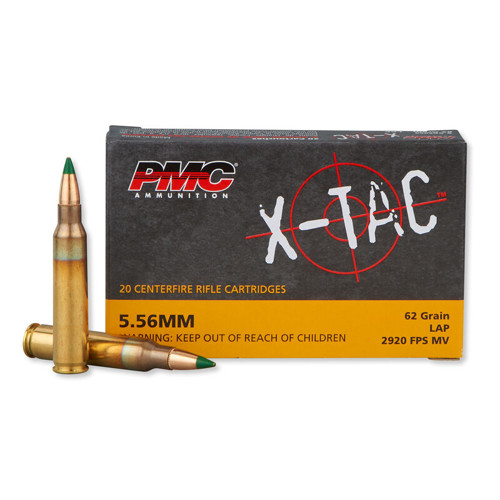 PMC X-TAC 5.56 NATO 62gr LAP Ammunition | 20 Rounds