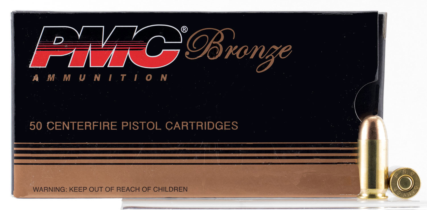 PMC Bronze 45 ACP 230gr Full Metal Jacket Brass Ammunition | 50 Rounds