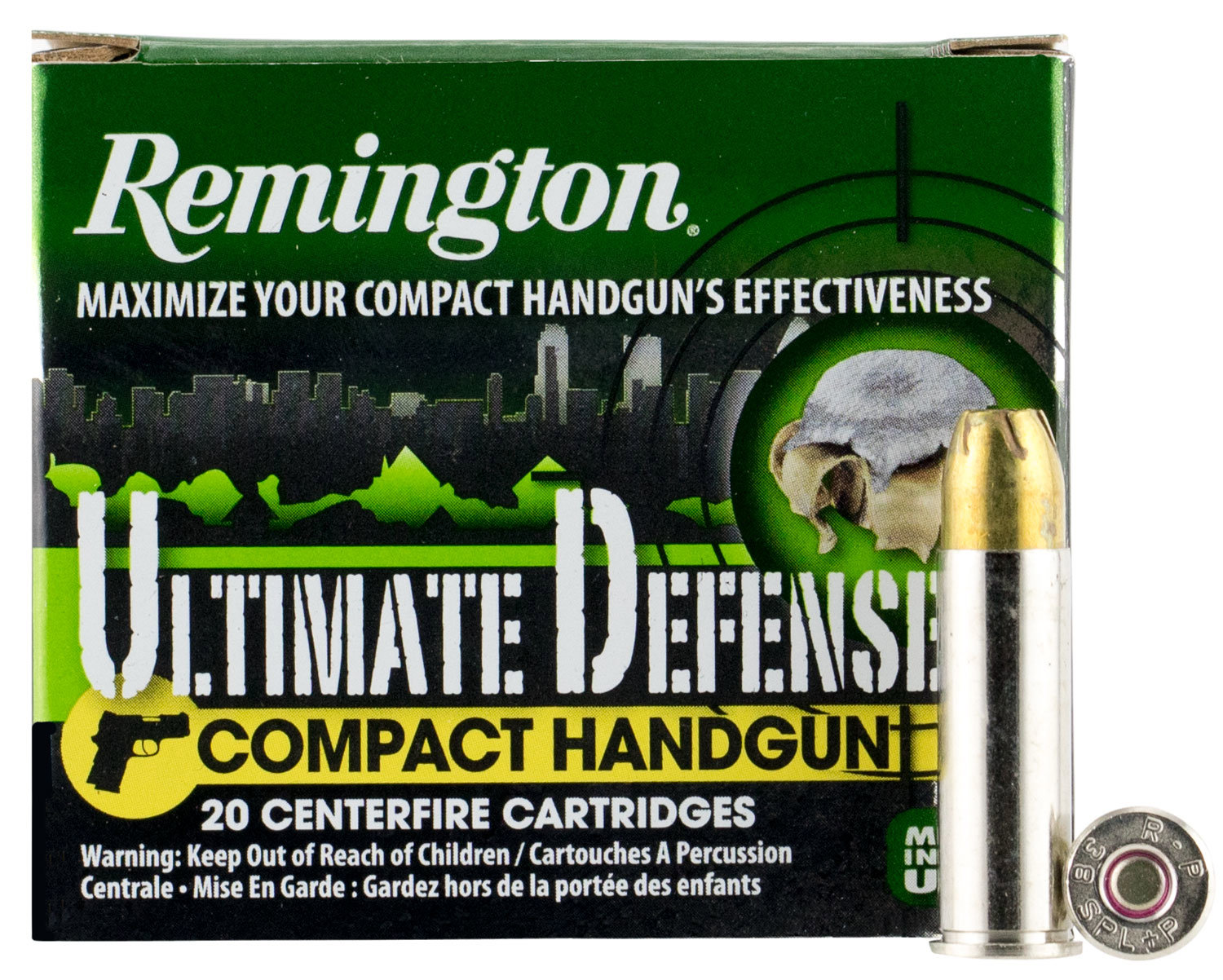 Remington REMINGTON 38 Spl Compact Handgun DEF 125Gr BJHP 20rd