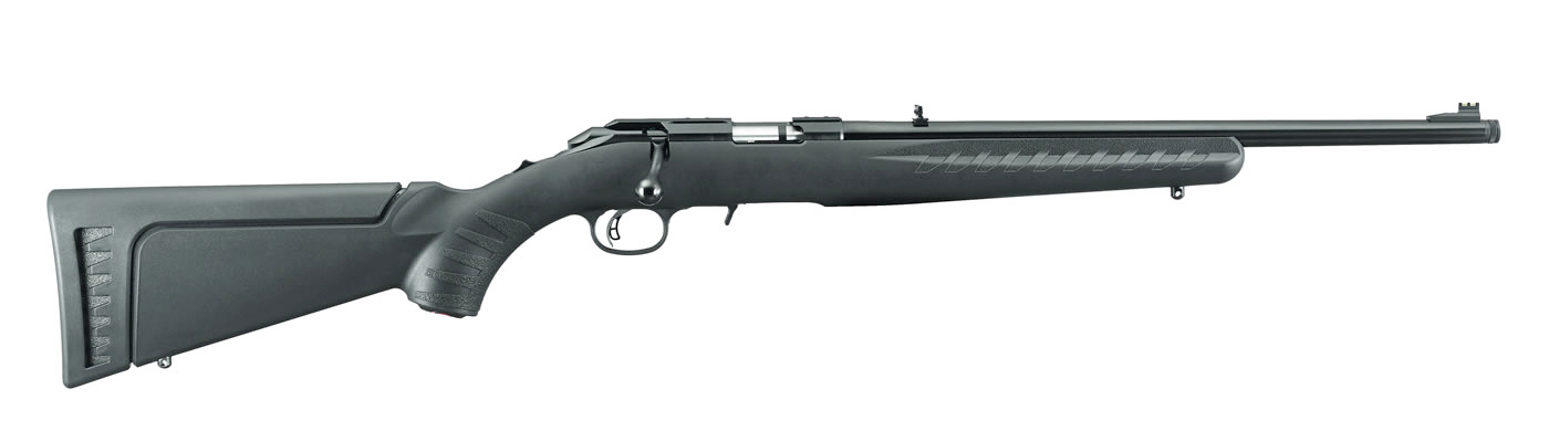 RUGER AMERICAN 22 WMR 18" 9rd Bolt Rifle w/ Threaded Barrel - Black Synthetic