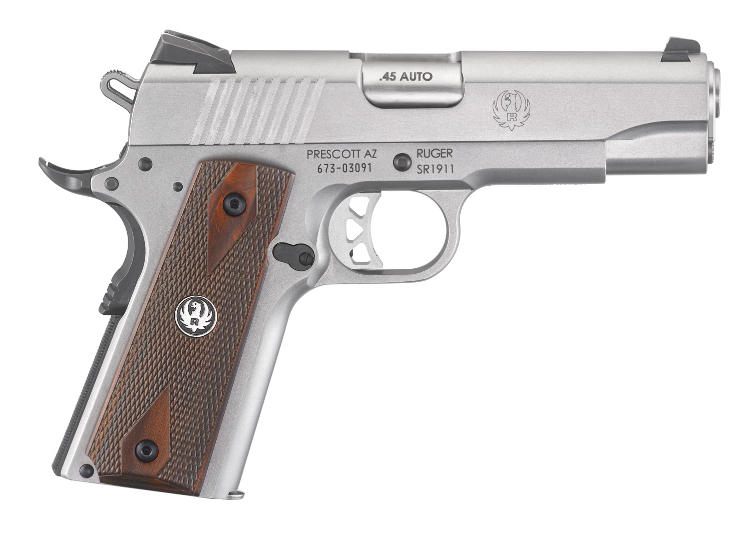 Ruger SR1911 Commander 45 ACP 4.25" Stainless 7+1