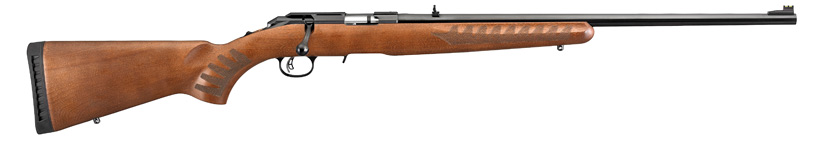 RUGER American 22 LR 22" 10rd Bolt Rifle w/ Fiber Optic Sights - Blued | Wood