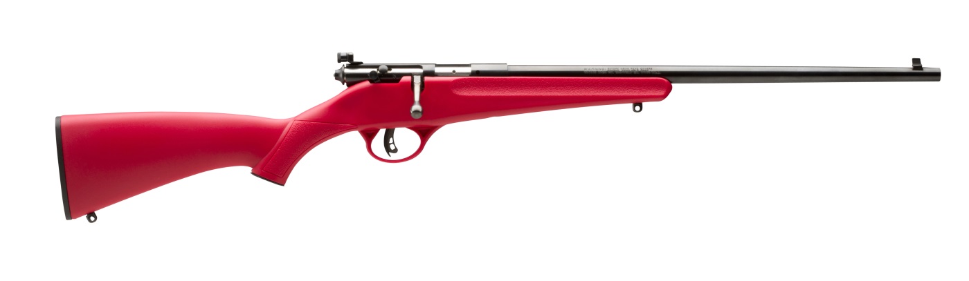 SAVAGE ARMS Rascal Compact 22 LR 16.1" Bolt Rifle - Red / Black