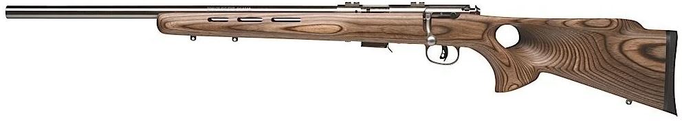 SAVAGE ARMS 93R17 BTVLSS Left Hand 17 HMR 21" 5rd Bolt Rifle - Stainless / Laminated Thumbhole Stock