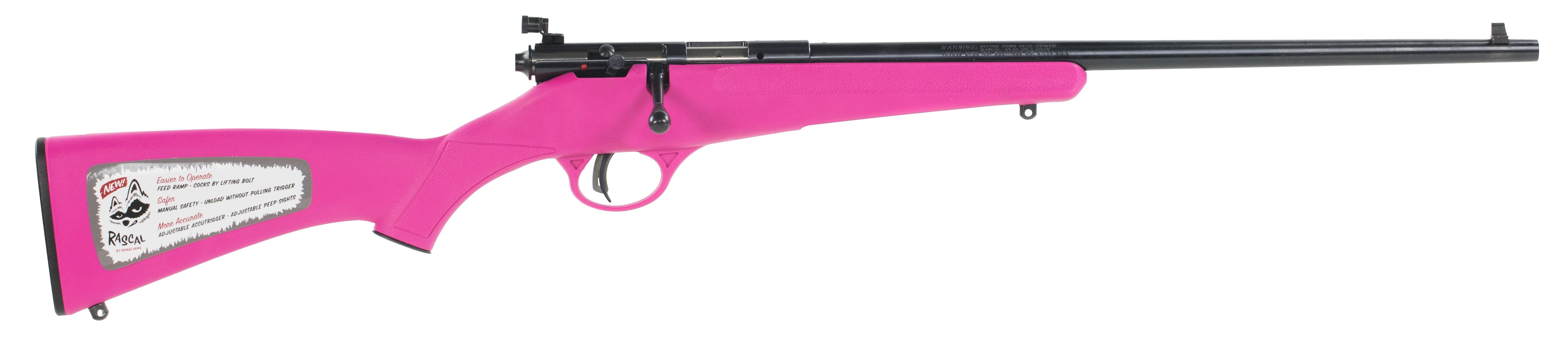 SAVAGE ARMS Rascal 22 LR 16.1" Bolt Rifle - Pink / Black