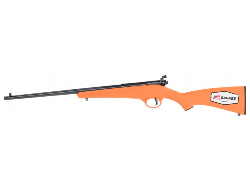 SAVAGE ARMS Rascal 22 LR 16.1: Single Shot Bolt Rifle - Blued / Orange
