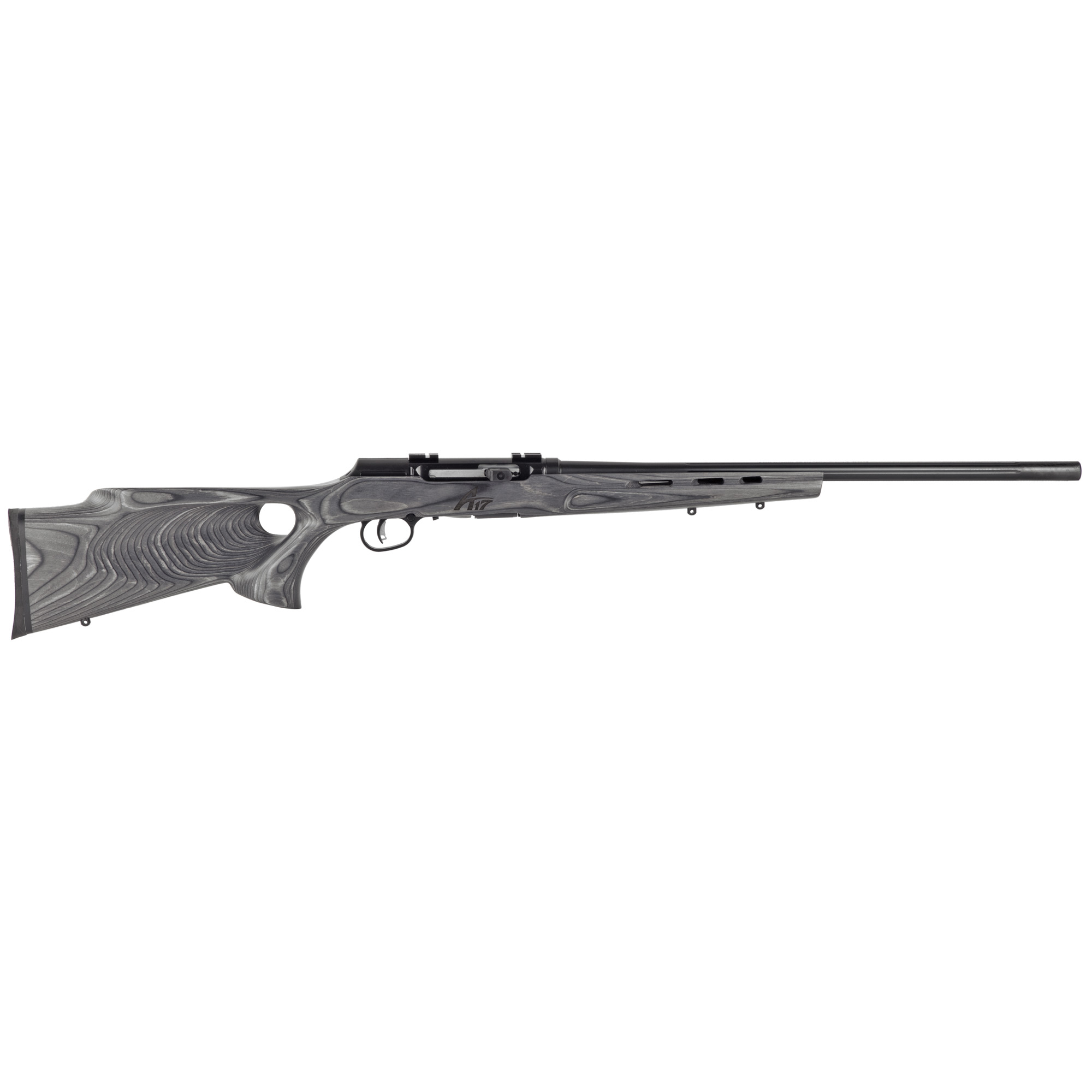 SAVAGE ARMS A17 Target 17HMR 22" 10rd Semi-Auto Rifle - Grey Laminate Thumbhole Stock