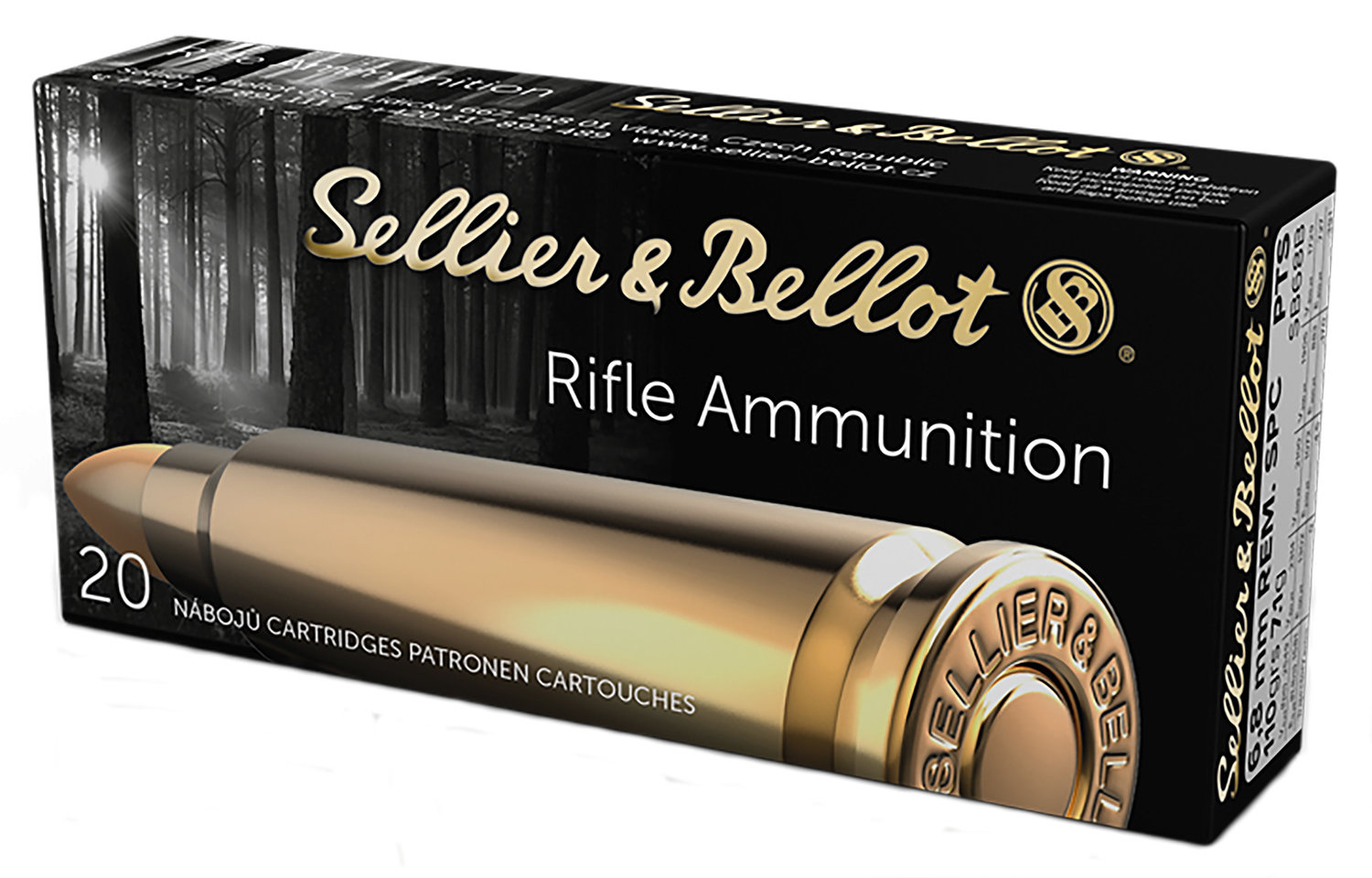 Sellier & Bellot SELLIER BELLOT 6.8mm Rem SPC 110Gr 2550 FPS PTS 20rd